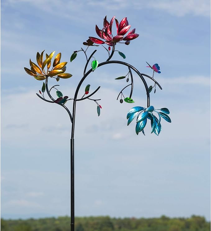 Beautiful Summer Multi Colored Flowers Wind Spinner - Last Day 70% OFF