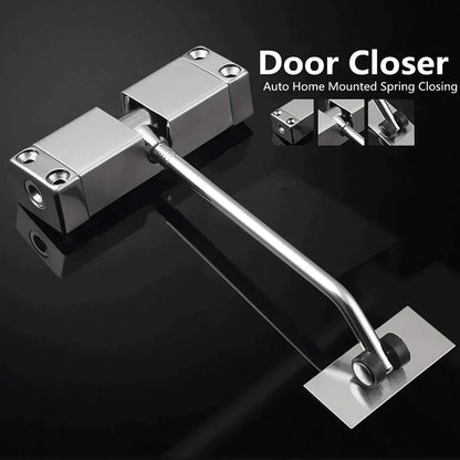 Silent Spring Loaded Door Closer, Stainless Steel Adjustable Automatic Door Closer - Hot Sale 50% Off