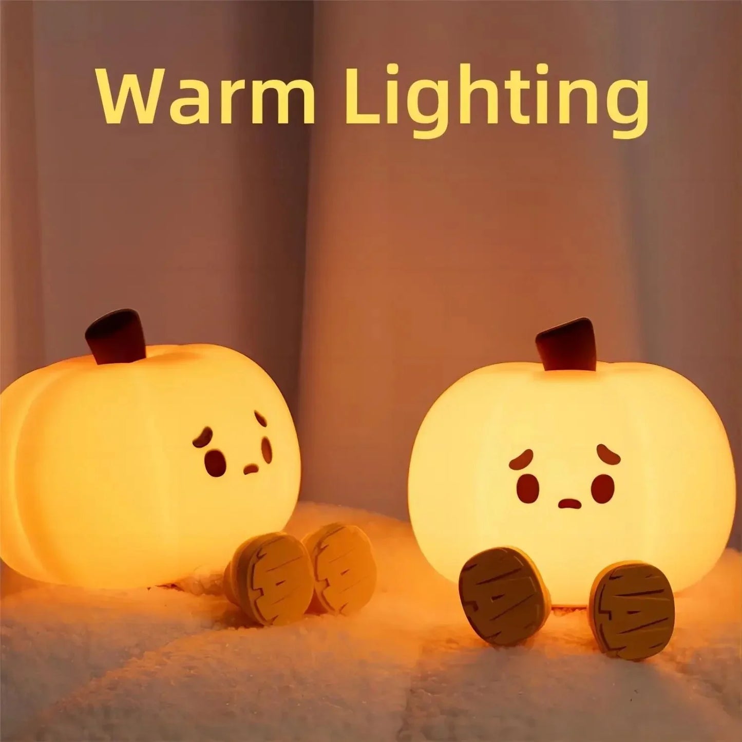 Snuggle up with the Mr. Pumpkin Glow Pumpkin Light - Hot Sale 50% Off