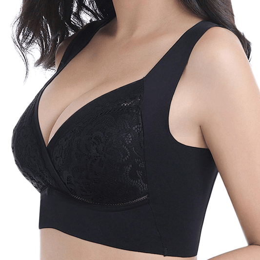 ROSY LIFT BRA –Plus Size Comfort Extra Elastic Wireless Support Lace Bra