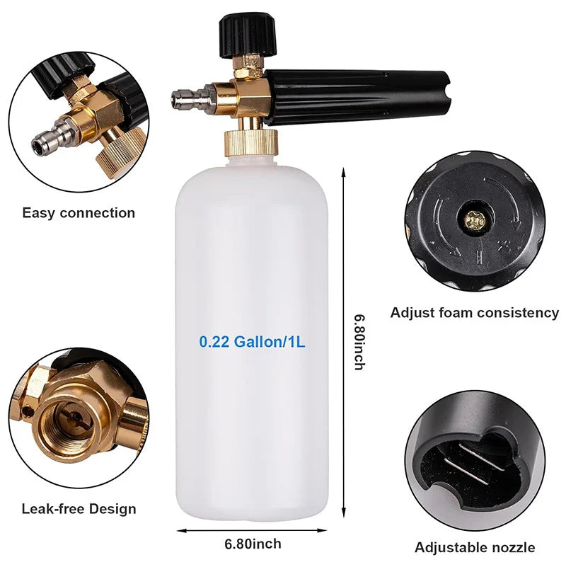 Water Spray Tool with 5 Pressure Washer Nozzle Tips