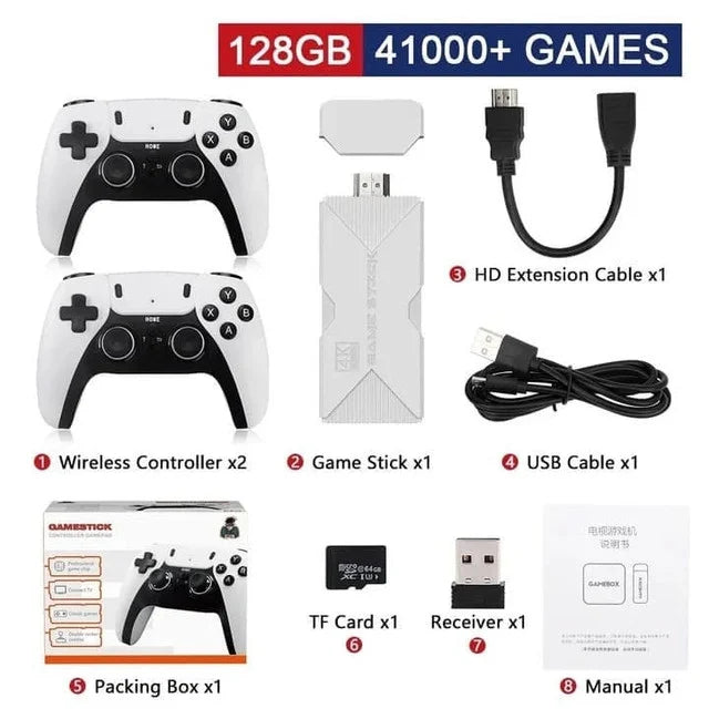 Nostalgic Box | 30,000+ Retro-Game-Console + 2 Wireless Controllers