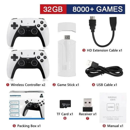 Nostalgic Box | 30,000+ Retro-Game-Console + 2 Wireless Controllers