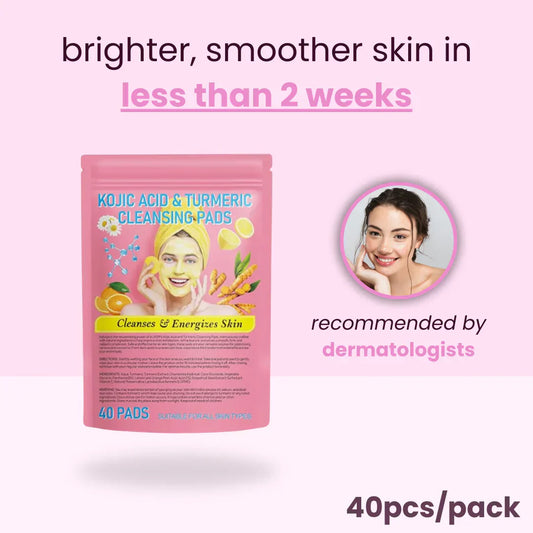 Brightening Turmeric & Kojic Acid Pads | Cleansing Pads Helps Balance Skin Oil And Water Hydrating