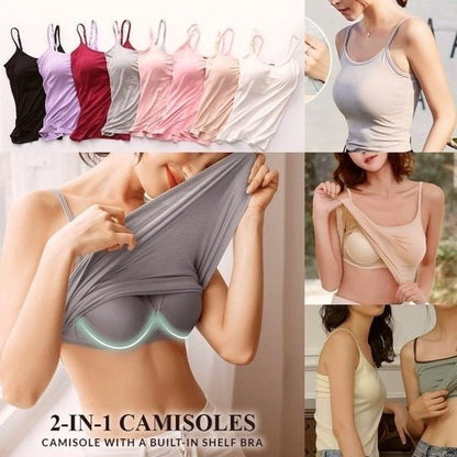 Cami Bra – Women’s Camisole With Built In Padded Bra Vest