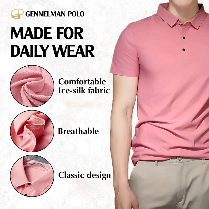 Gennelman Polo – Men Ice Silk Classic Polo - Hot Sale 50% Off