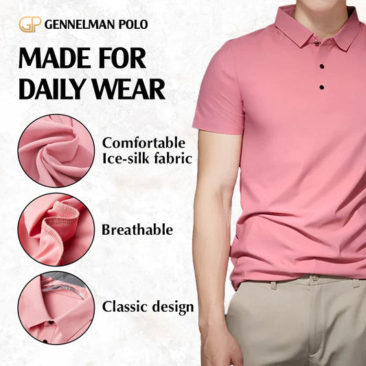 Gennelman Polo – Men Ice Silk Classic Polo - Hot Sale 50% Off