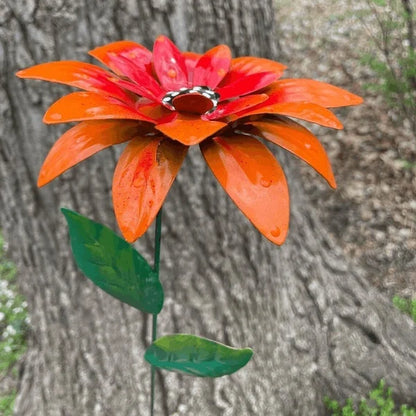 Metal Flowers Garden Stakes