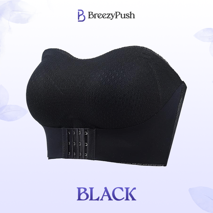 BreezyPush - Breathable Non-Slip Strapless Front Buckle Push-Up Bra