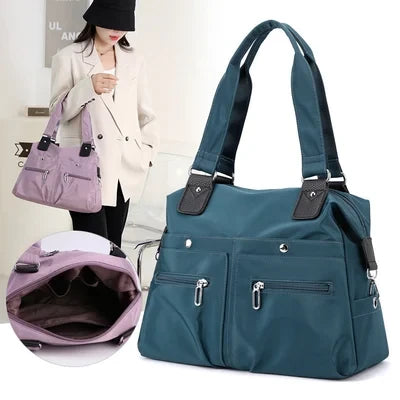 Large Capacity Waterproof Multi Pocket Shoulder Bag - winter sale