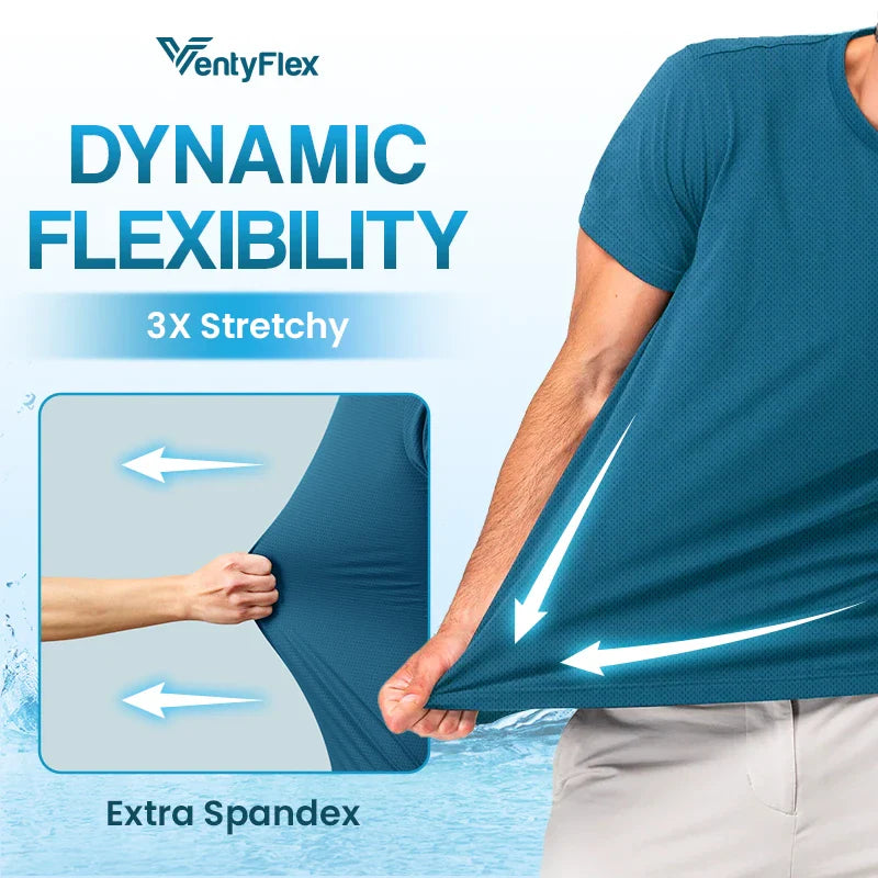 VentyFlex - Ice Silk Stretchy Breathable Mesh T-Shirt - Hot Sale 50% Off