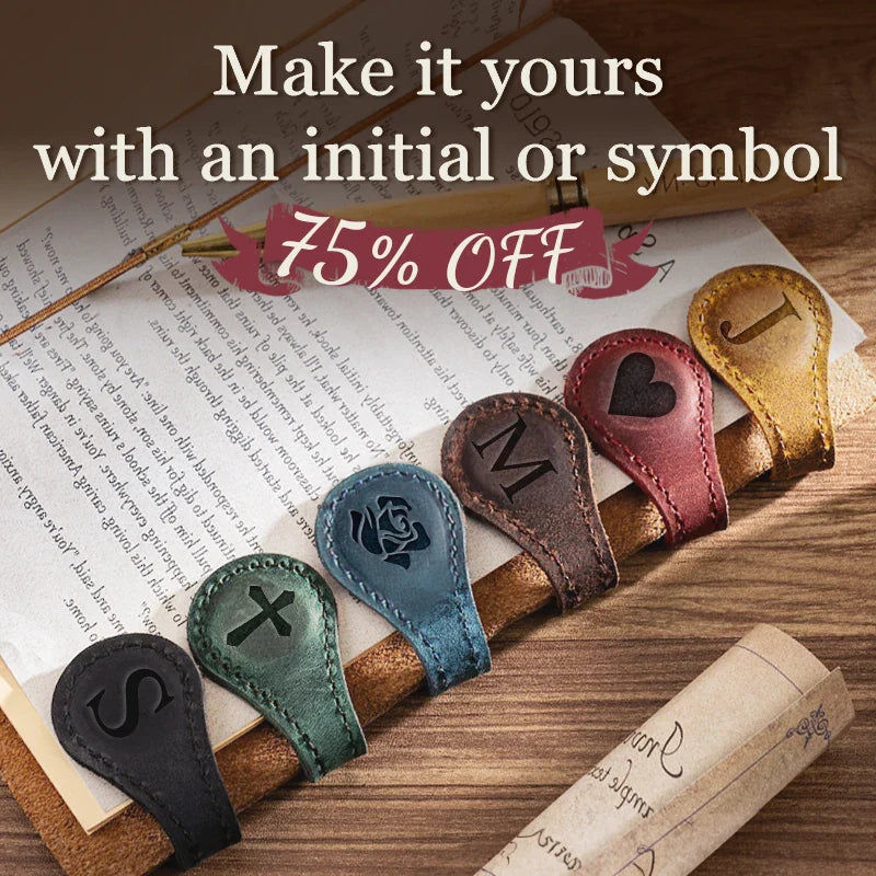 TimelessMark  - Personalized Magnetic Leather Bookmark - LAST DAY SALE 75% OFF