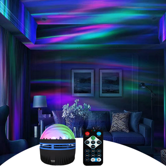 2 in 1 Northern Lights and Ocean Wave Projector - With 7 Light Effects