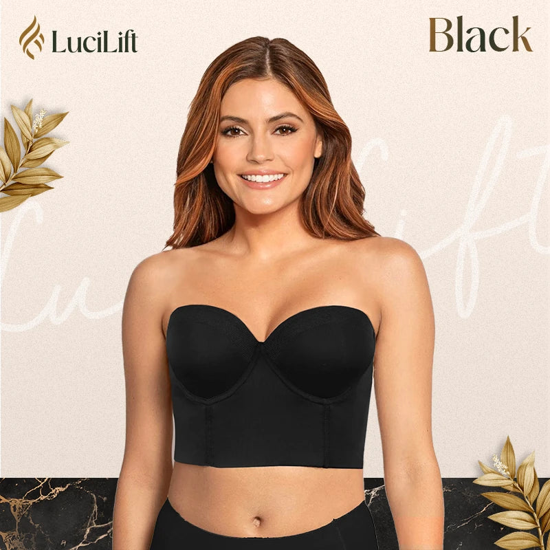 LuciLift - Low Back Strapless Bra - Premium Fabric