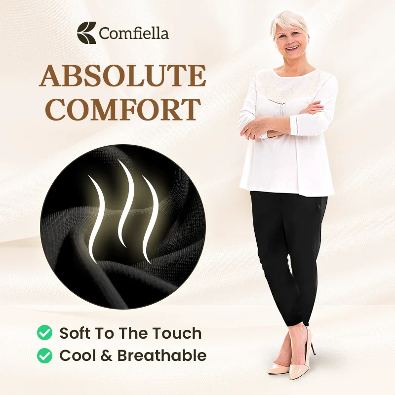 Comfiella - Women's Casual High Waist Modern Fit Pants