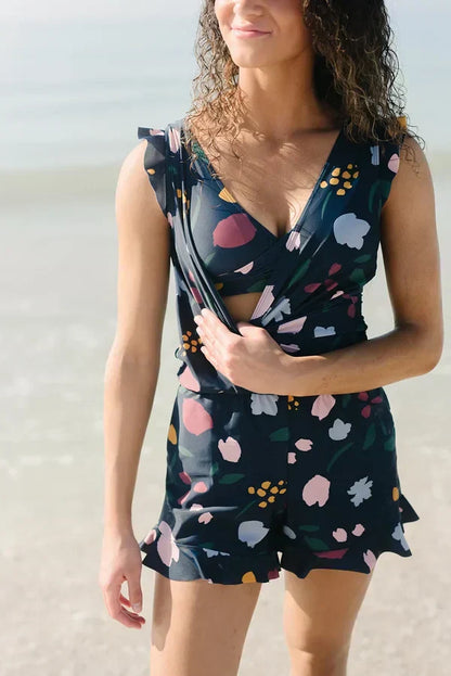 Built-in Bra and Leggings Swim Romper - Elevate Your Beach Look - Hot Sale 50% Off