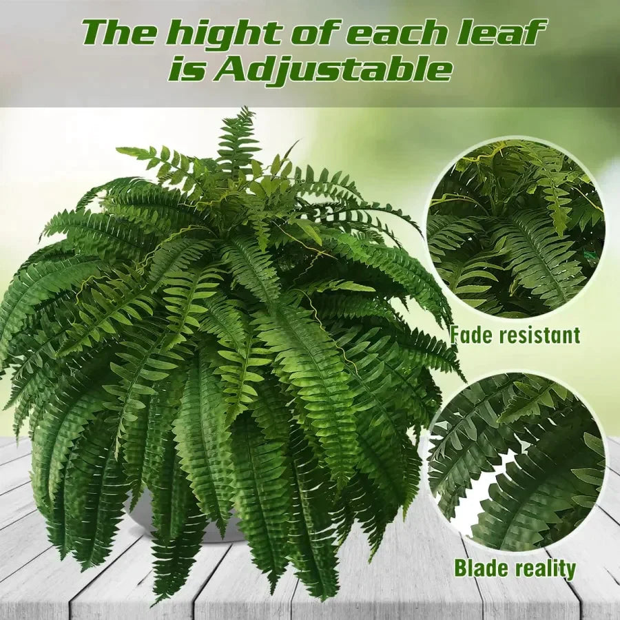 UV Resistant Lifelike Artificial Boston Fern – Hot Sale 50% Off