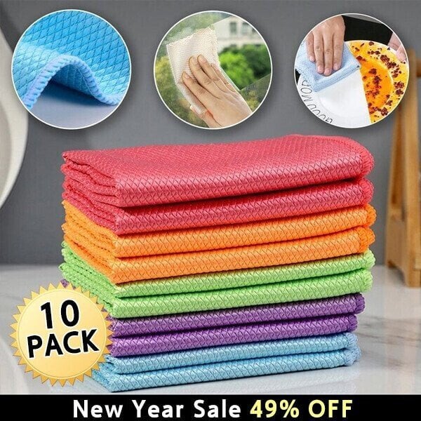 Streak-Free Miracle Cleaning Cloths - Reusable - Hot sale 50%