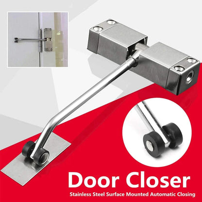 Silent Spring Loaded Door Closer, Stainless Steel Adjustable Automatic Door Closer - Hot Sale 50% Off