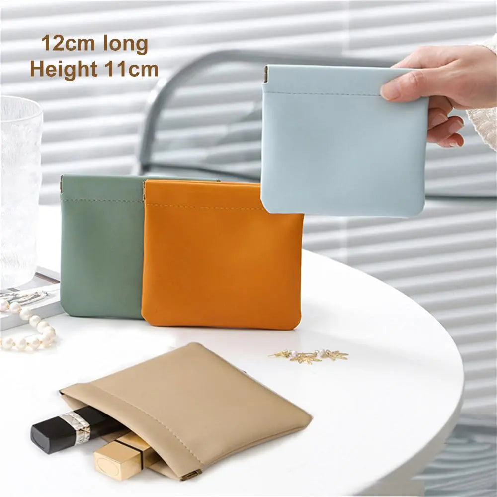 Pouchic - Personalized Snap Closure Leather Organizer Pouch - LAST DAY SALE 70% OFF