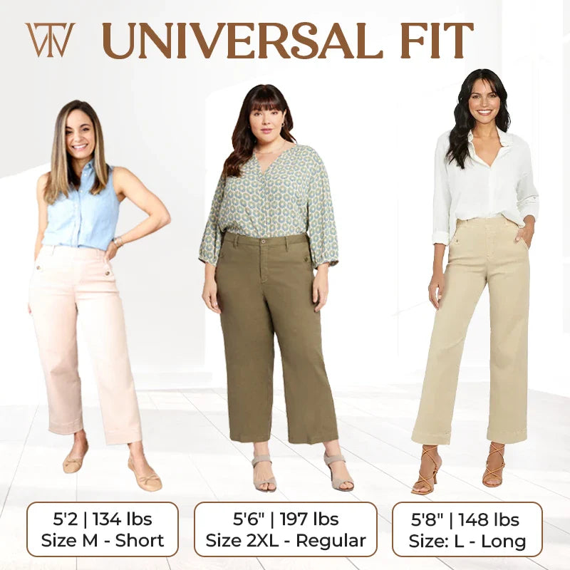 Twilluxe - Women's Stretch Twill Cropped Wide Leg Pants (2024 Edition)