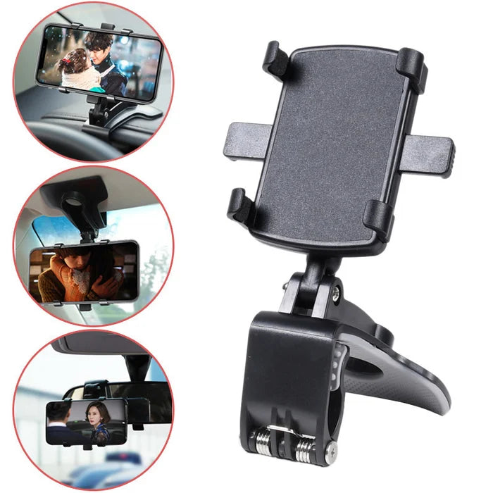 Practical Multifunctional 360° Car Rearview Mirror Phone Holder