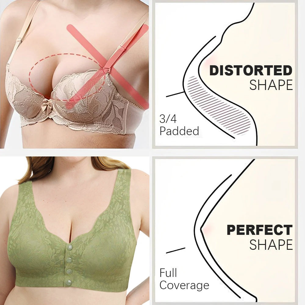 Mila Secret - Zero Feel Lace Full Coverage Front Closure Bra – LAST DAY SALE 70% OFF