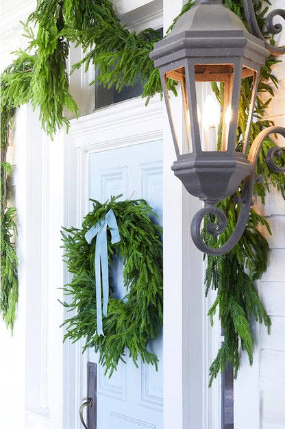 Natural Christmas Greenery - Real Touch Norfolk Pine Garland