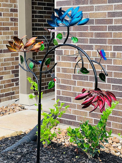 Beautiful Summer Multi Colored Flowers Wind Spinner - Last Day 70% OFF