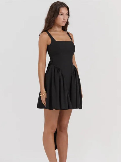 IVORY BOW MINI DRESS - Last Day Sale Off 50%