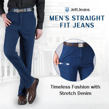 JettJeans3 - Men's Classic Straight Fit Stretch Jeans