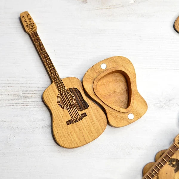 Wooden Acoustic Guitar Pick Box - Hot Sale 50% Off