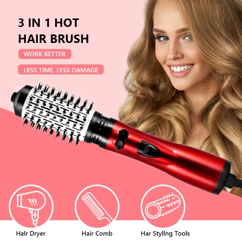 3-in-1 Hot Air Styler and Rotating Hair Dryer for Dry Hair, Curl Hair, Straighten Hair