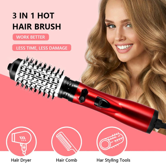 3-in-1 Hot Air Styler and Rotating Hair Dryer for Dry Hair, Curl Hair, Straighten Hair