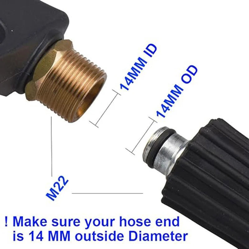 Water Spray Tool with 5 Pressure Washer Nozzle Tips