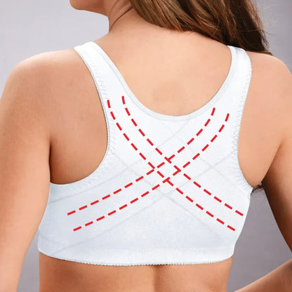 Front hooks, stretch-lace, super-lift, and posture correction – ALL IN ONE BRA!