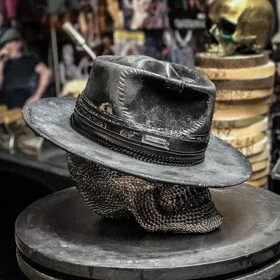 Harvester of Sorrow" Handmade Skull Hat