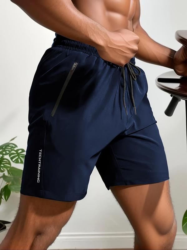 Men's Letter Print Drawstring Waist Shorts - LAST DAY SALE 49% OFF