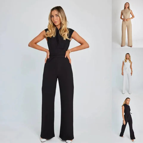 MARGARET | THE SCULPTING SLEEVELESS WIDE-LEG JUMPSUIT – Hot Sale 50% Off