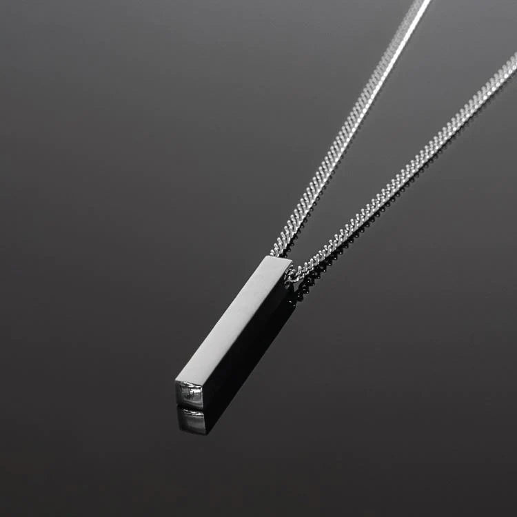 Minimal Bar Necklace - Silver