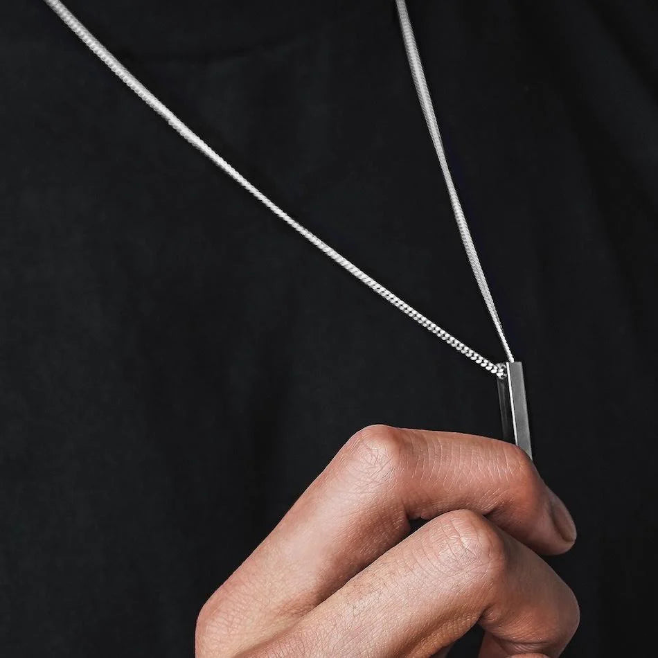 Minimal Bar Necklace - Silver