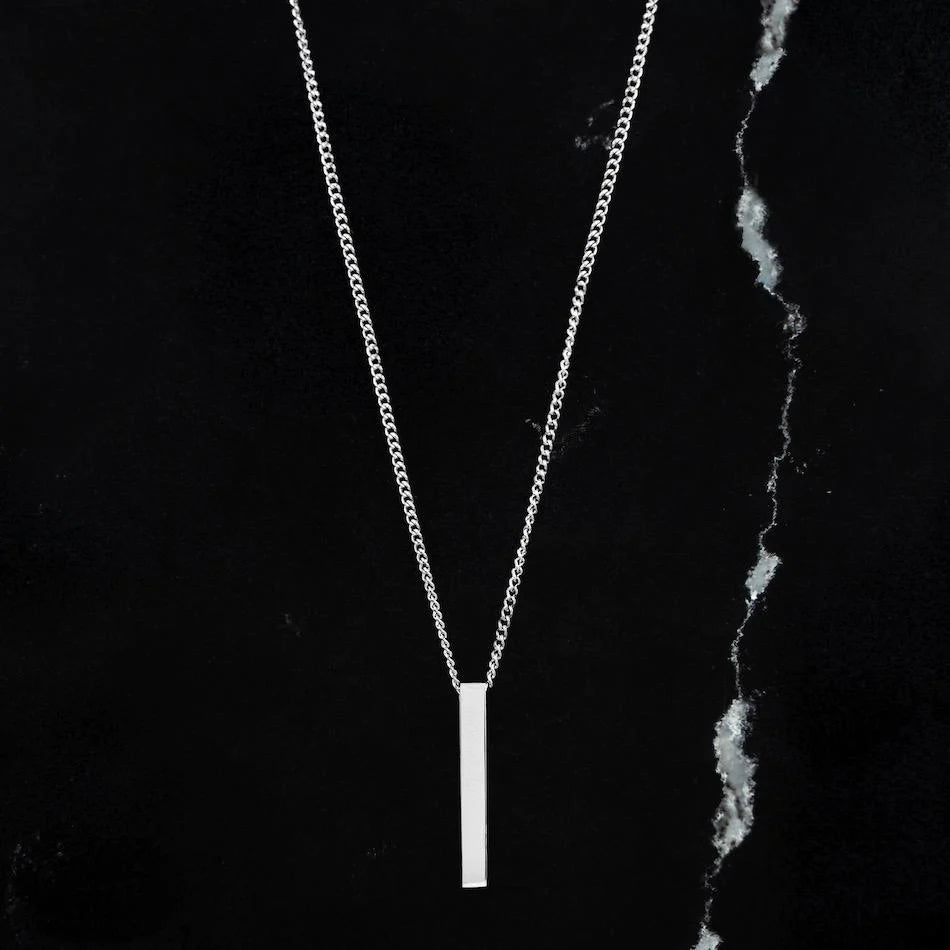 Minimal Bar Necklace - Silver