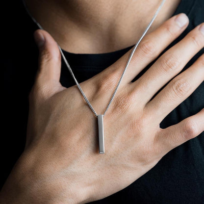 Minimal Bar Necklace - Silver