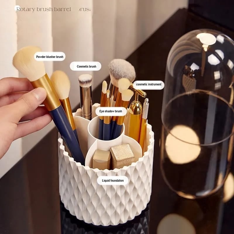 Sleek 360° Spinning Makeup Brush Holder - BIG SALE 49% OFF