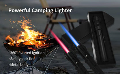 Camping Outdoor Windproof Straight Flame Lighter