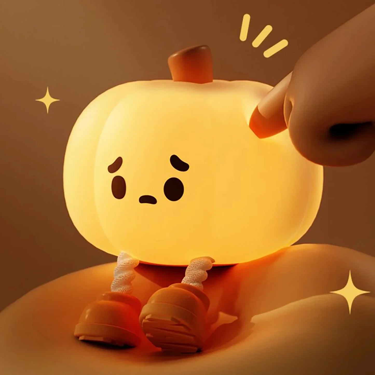 Snuggle up with the Mr. Pumpkin Glow Pumpkin Light - Hot Sale 50% Off