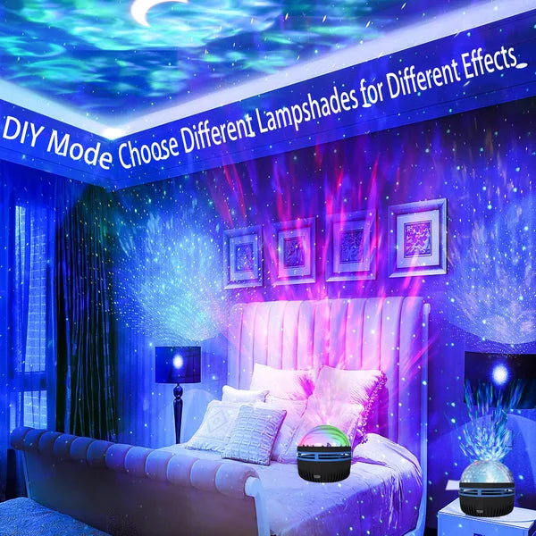 2 in 1 Northern Lights and Ocean Wave Projector - With 14 Light Effects