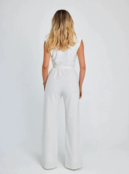 MARGARET | THE SCULPTING SLEEVELESS WIDE-LEG JUMPSUIT – Hot Sale 50% Off