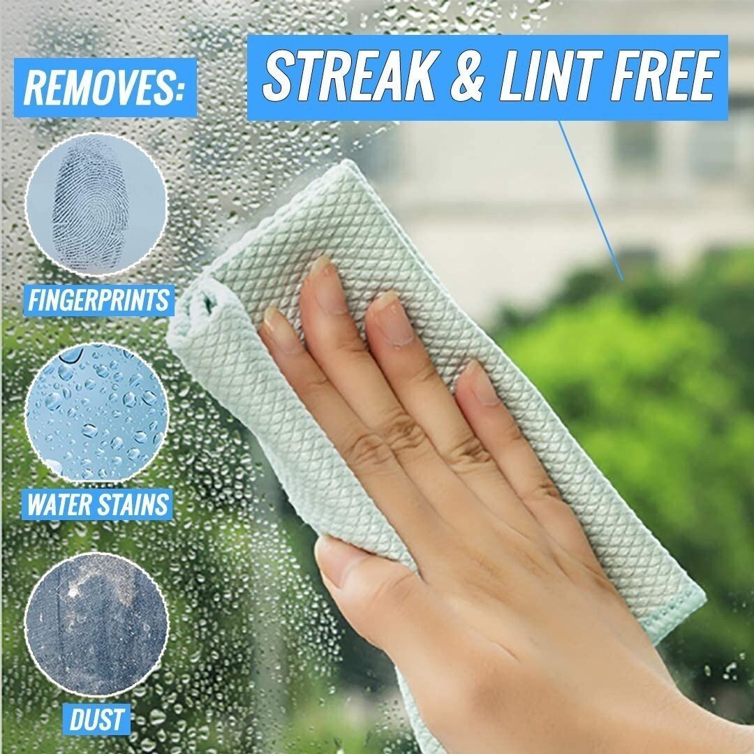 Streak-Free Miracle Cleaning Cloths - Reusable - Hot sale 50%