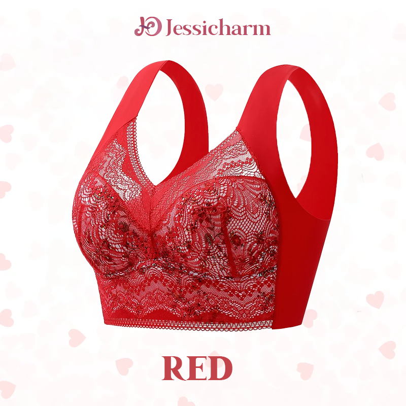 JessiCharm - Plus Size Seamless Push Up Wireless Bra